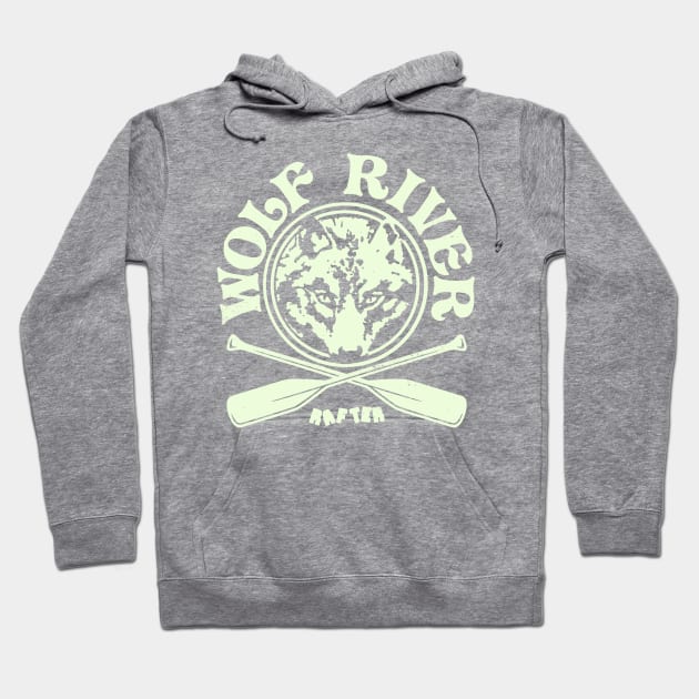 Retro Vintage Wolf River Rafting Hoodie by StudioPM71